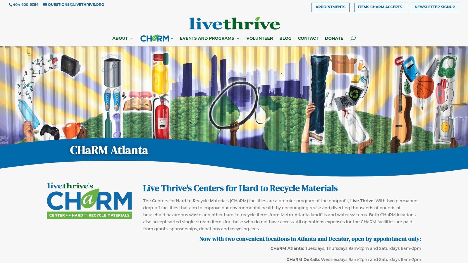 Live Thrive – CHaRM (Centers for Hard to Recycle Materials)