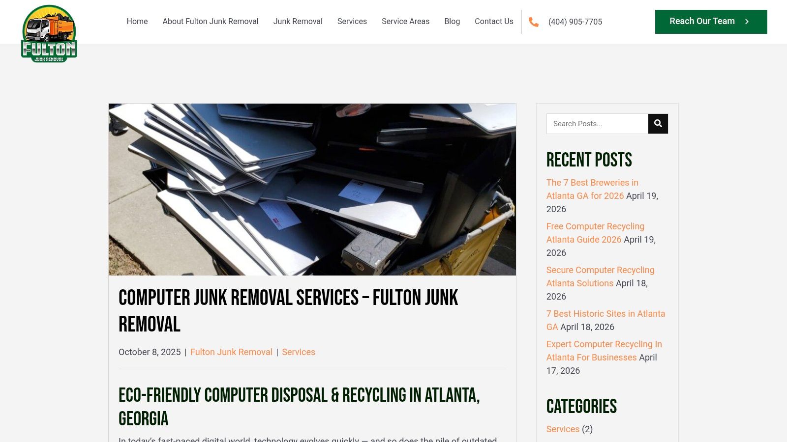 Computer Junk Removal Services – Fulton Junk Removal