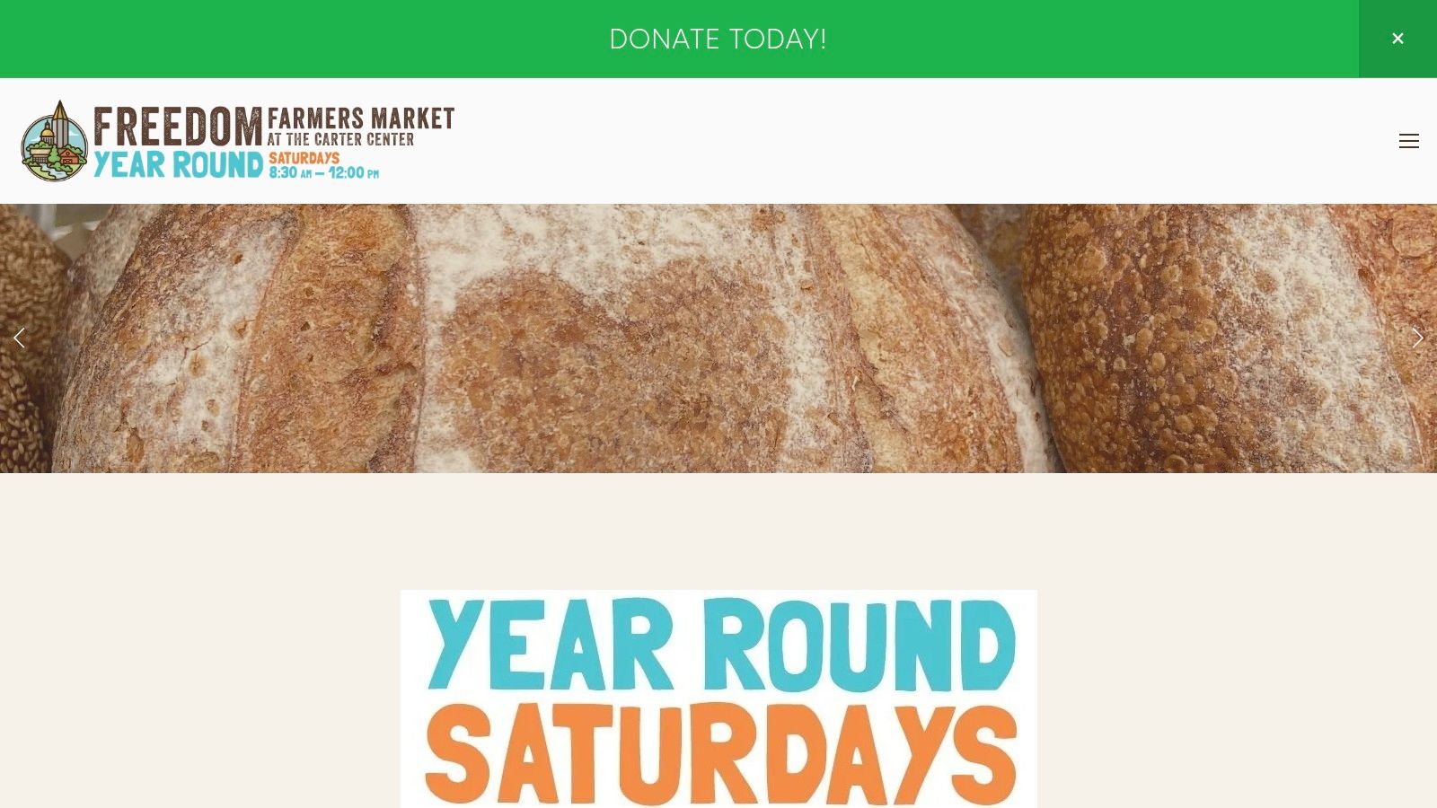 Freedom Farmers Market at the Carter Center (Poncey-Highland/Old Fourth Ward)