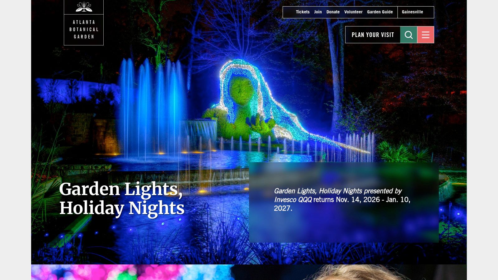 Garden Lights, Holiday Nights at Atlanta Botanical Garden