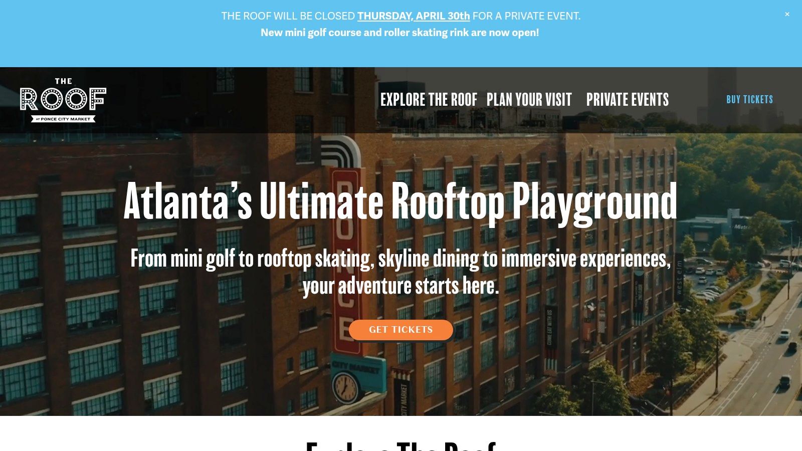 The Roof at Ponce City Market: Skate the Sky + Holiday Igloos