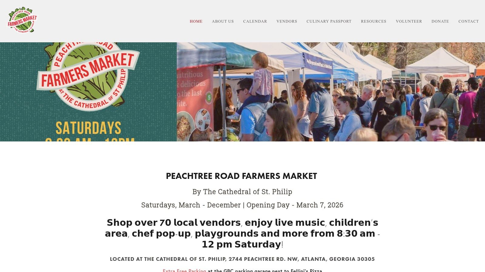 Peachtree Road Farmers Market – Producer‑Only Market (Buckhead)