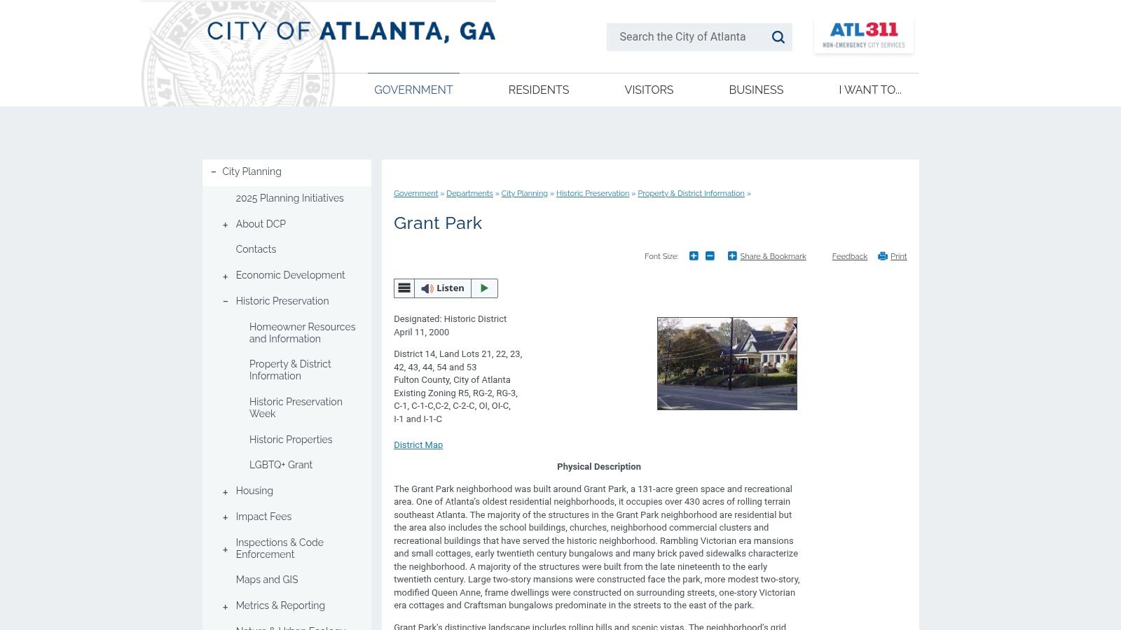 Grant Park (Southeast Atlanta)